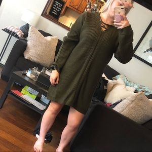 Khaki Sweater dress